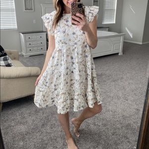 Boutique Orange Creek Ivory Embroidered Floral Dress